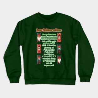 Merry Christmas in Various Languages Crewneck Sweatshirt